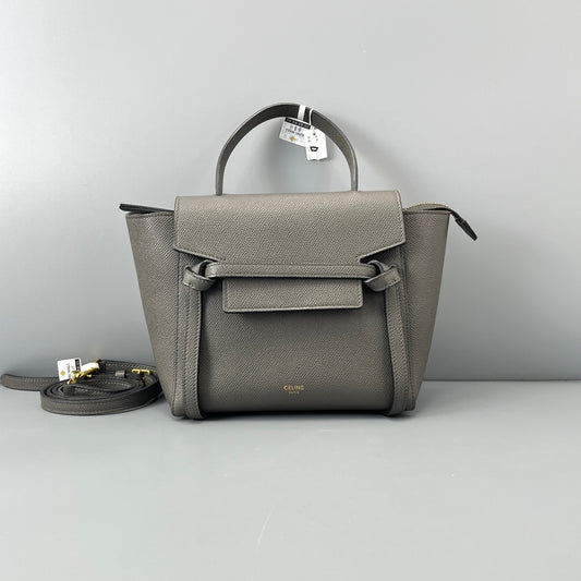 Celine - Belt Bag - Leather - Grey - (mini)