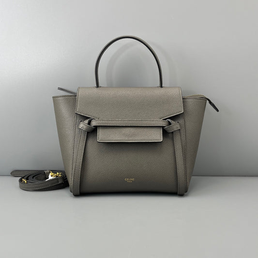 Celine - Belt Bag - Leather - Grey - (mini)