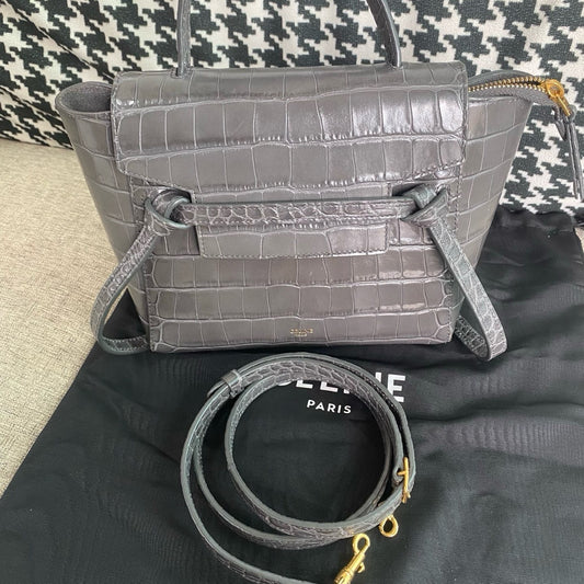Celine - Belt Bag - Leather - Grey - (mini)