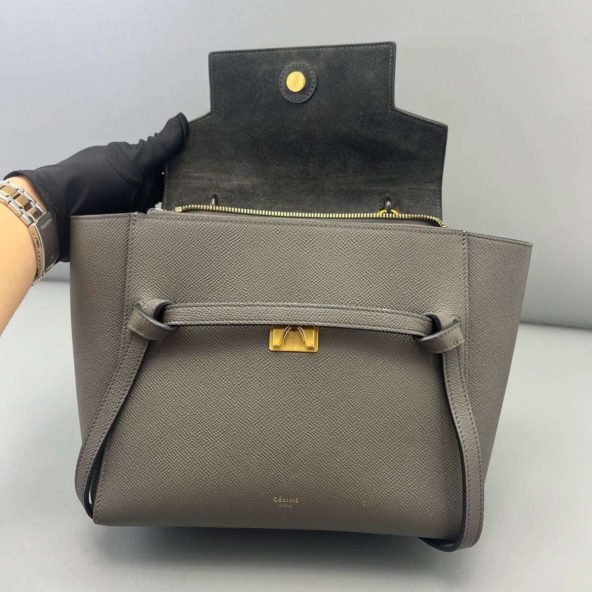 Celine - Belt Bag - Leather - Grey - (mini)
