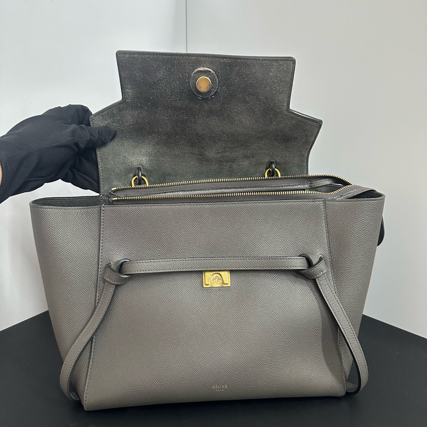 Celine - Belt Bag - Leather - Grey - (mini)