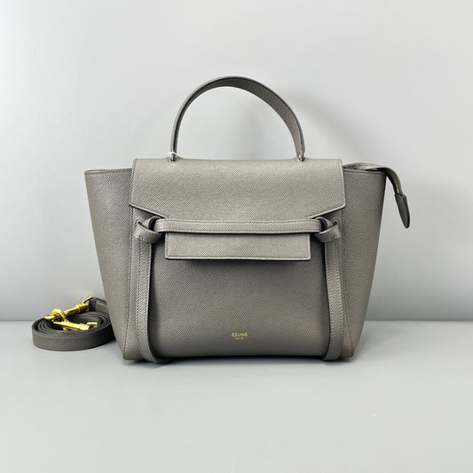Celine - Belt Bag - Leather - Grey - (small)