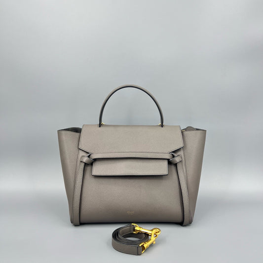 Celine - Belt Bag - Leather - Grey - (small)