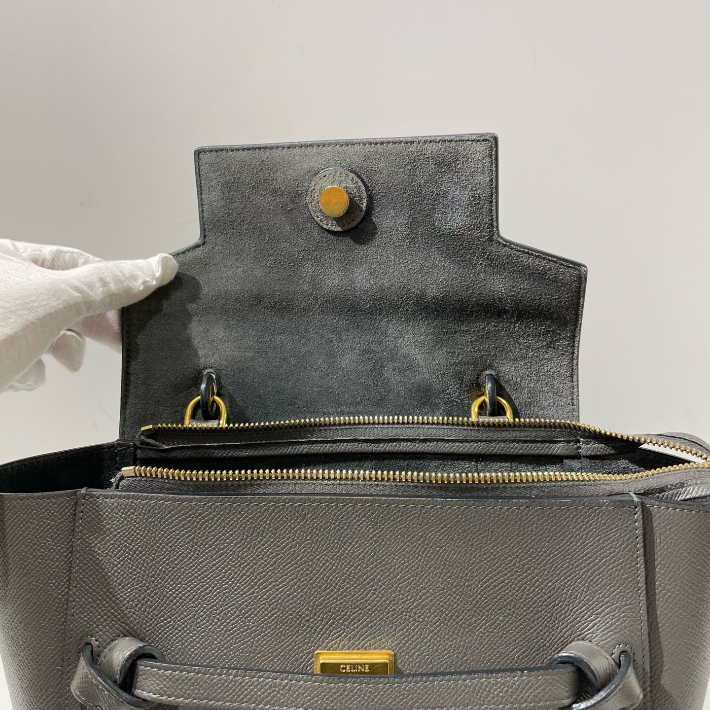 Celine - Belt Bag - Leather - Grey - (small)