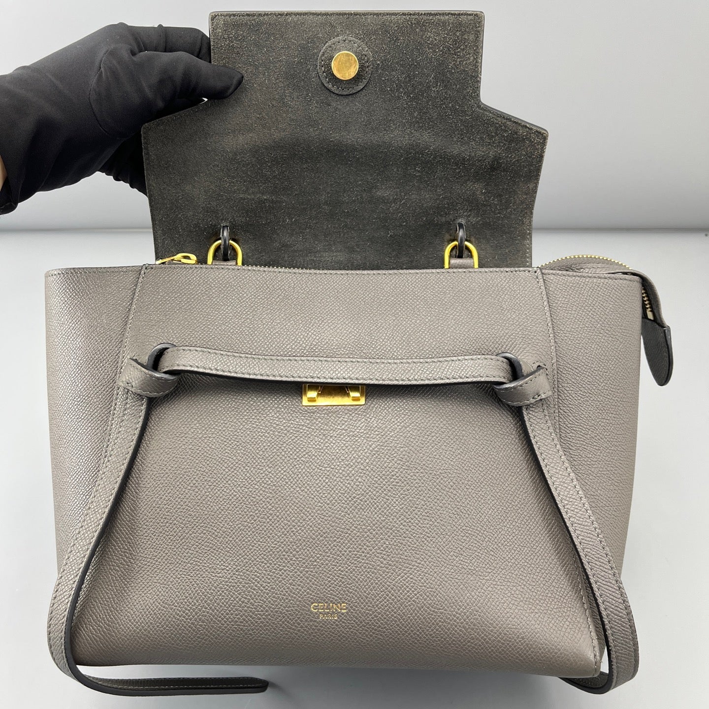 Celine - Belt Bag - Leather - Grey - (small)