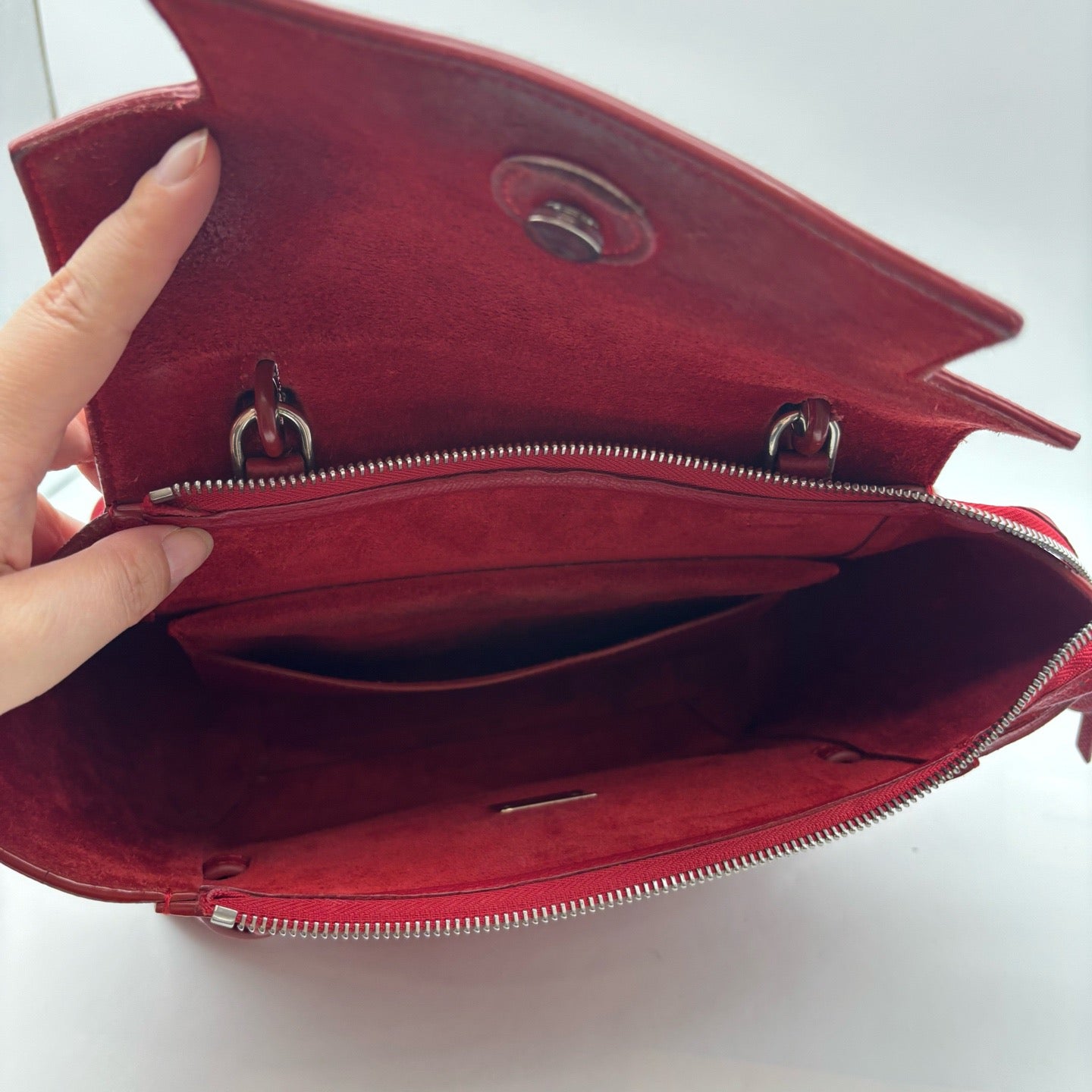Celine - Belt Bag - Leather - Red - (micro)