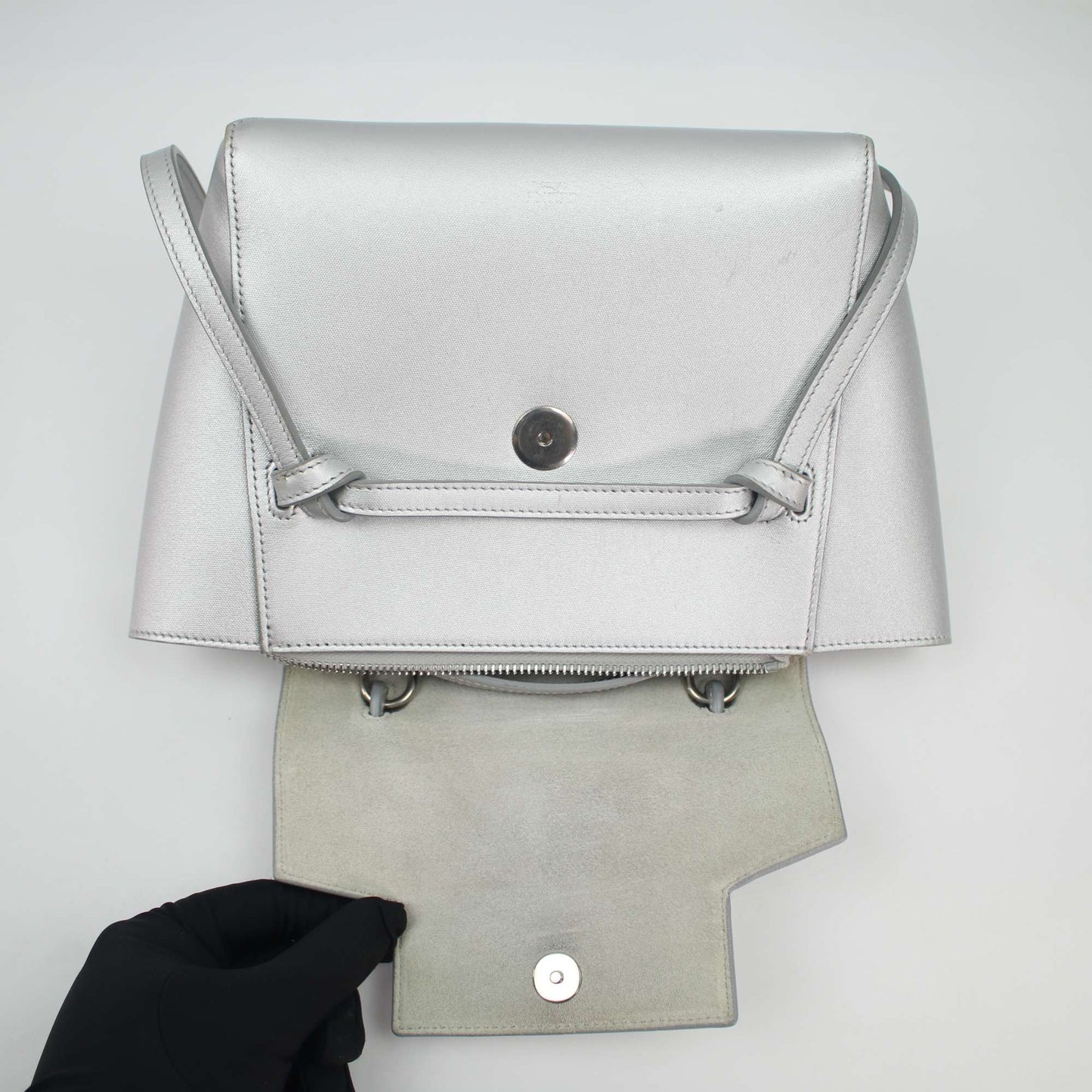 Celine - Belt Bag - Leather - Silver - (mini)
