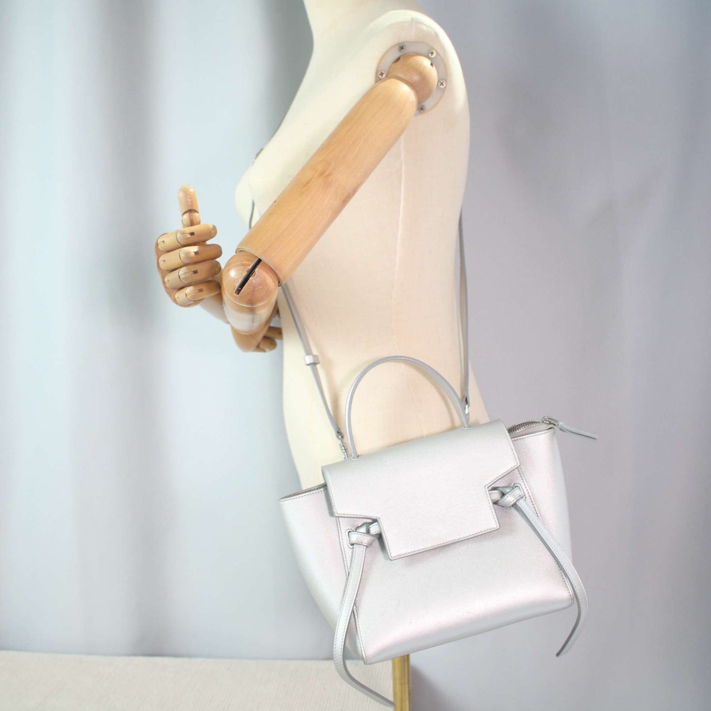 Celine - Belt Bag - Leather - Silver - (mini)