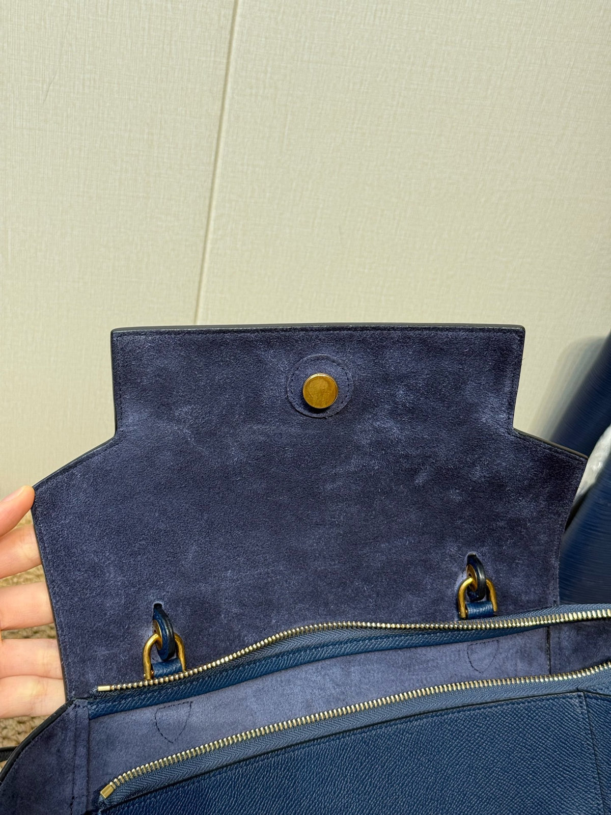 Celine - Belt Bag Medium - Leather - Navy - (medium)