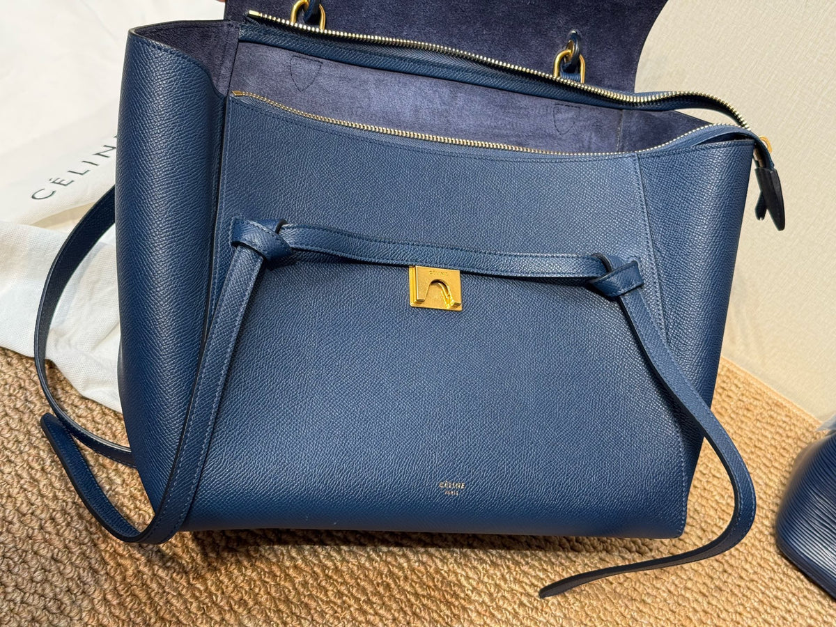 Celine - Belt Bag Medium - Leather - Navy - (medium)