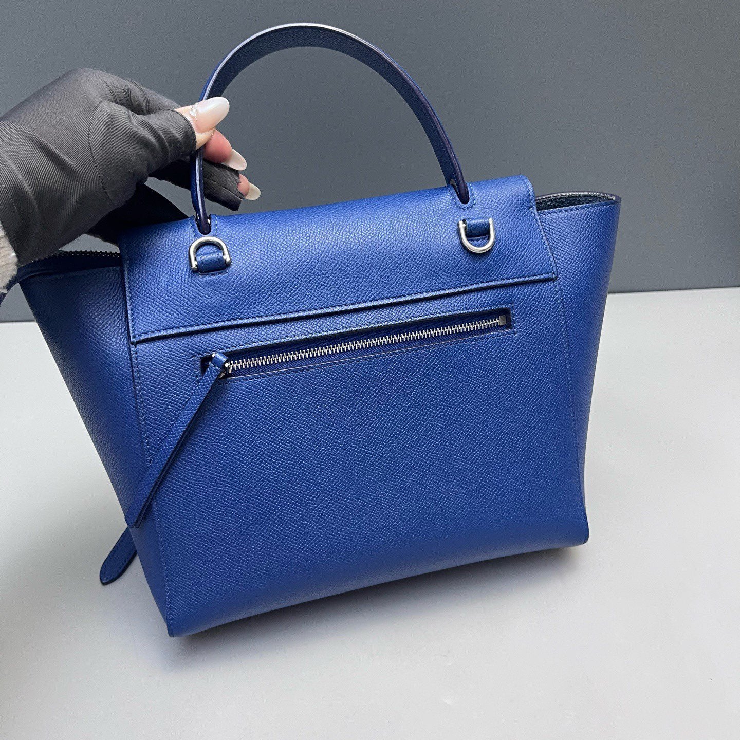 Celine - Belt Bag Micro - Grained calfskin leather - Deep Royal Blue with Silver-Tone Hardware - (Micro)