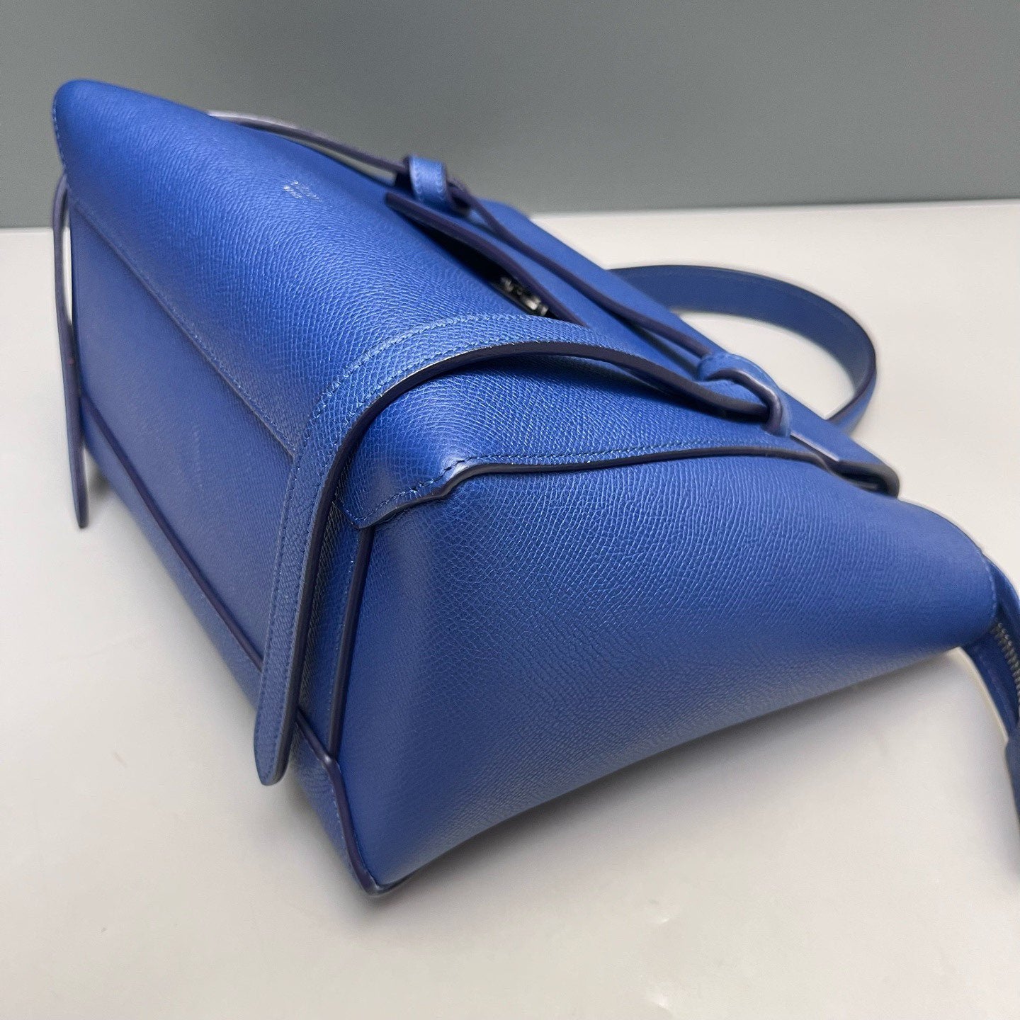 Celine - Belt Bag Micro - Grained calfskin leather - Deep Royal Blue with Silver-Tone Hardware - (Micro)