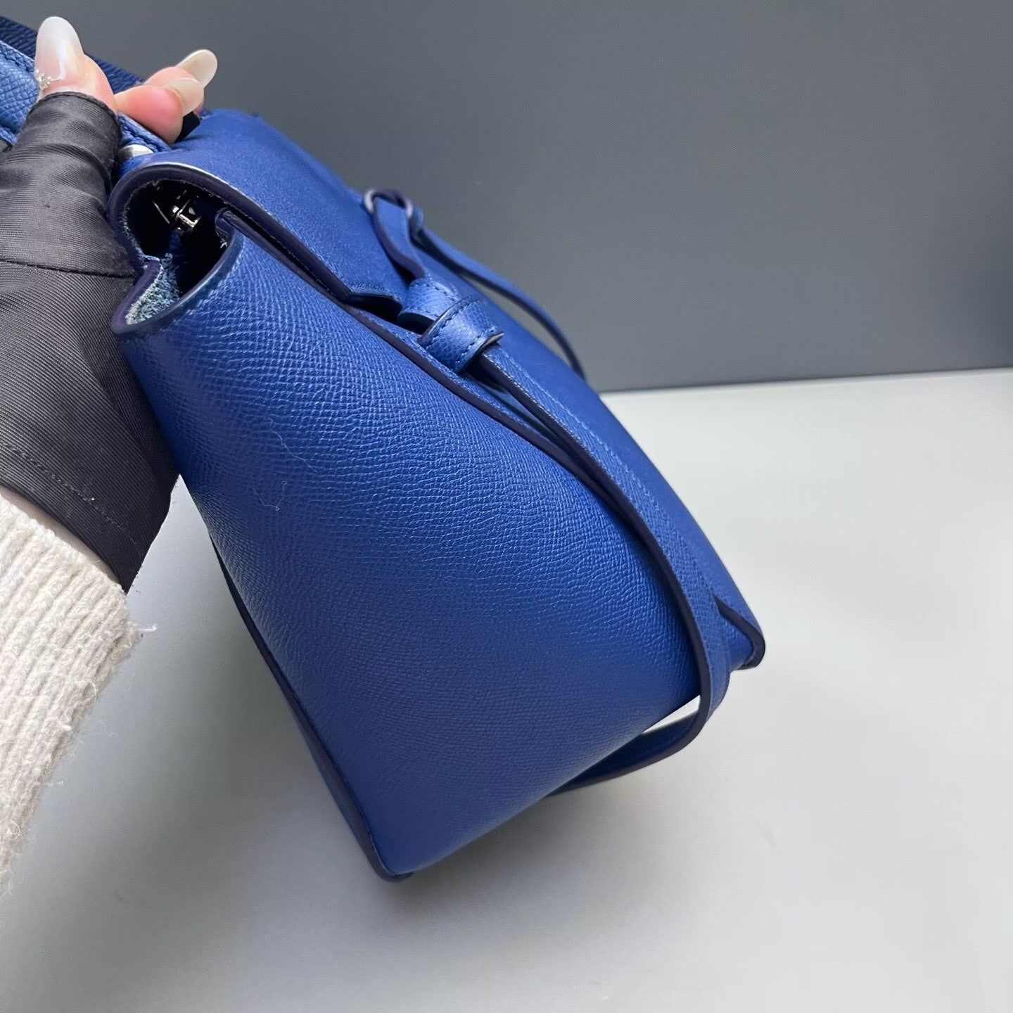 Celine - Belt Bag Micro - Grained calfskin leather - Deep Royal Blue with Silver-Tone Hardware - (Micro)