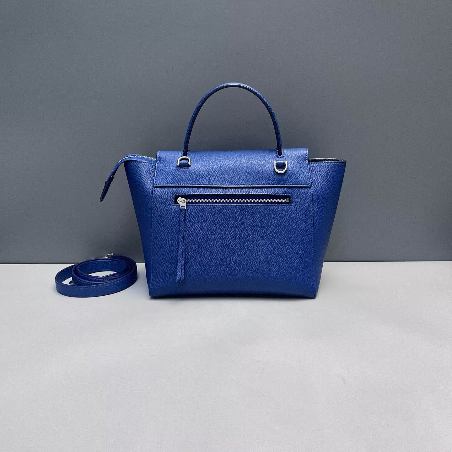 Celine - Belt Bag Micro - Grained calfskin leather - Deep Royal Blue with Silver-Tone Hardware - (Micro)