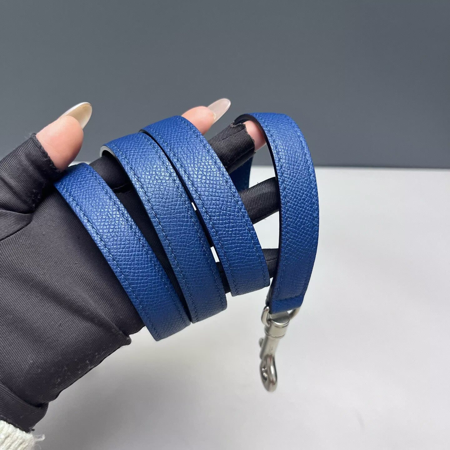 Celine - Belt Bag Micro - Grained calfskin leather - Deep Royal Blue with Silver-Tone Hardware - (Micro)