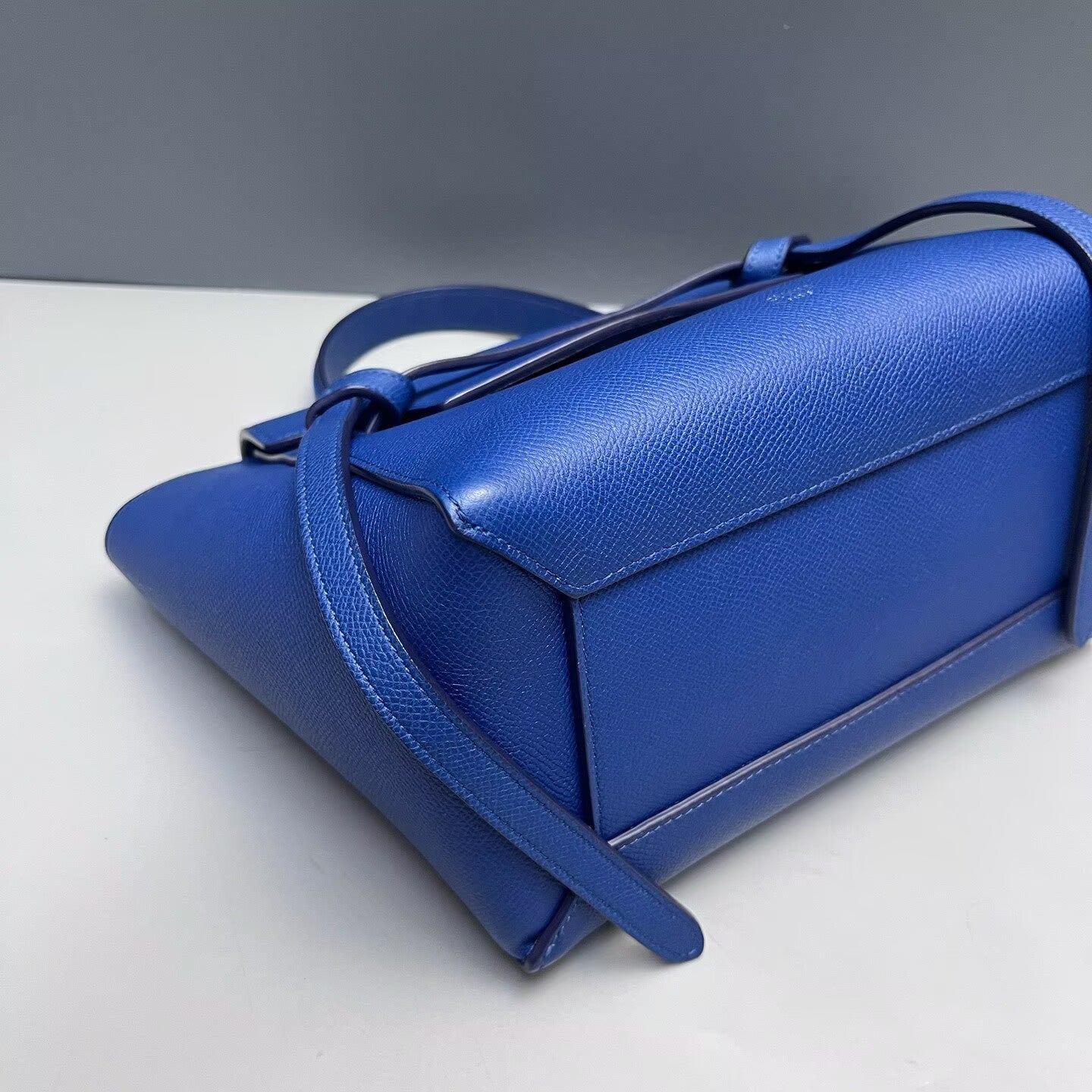 Celine - Belt Bag Micro - Grained calfskin leather - Deep Royal Blue with Silver-Tone Hardware - (Micro)