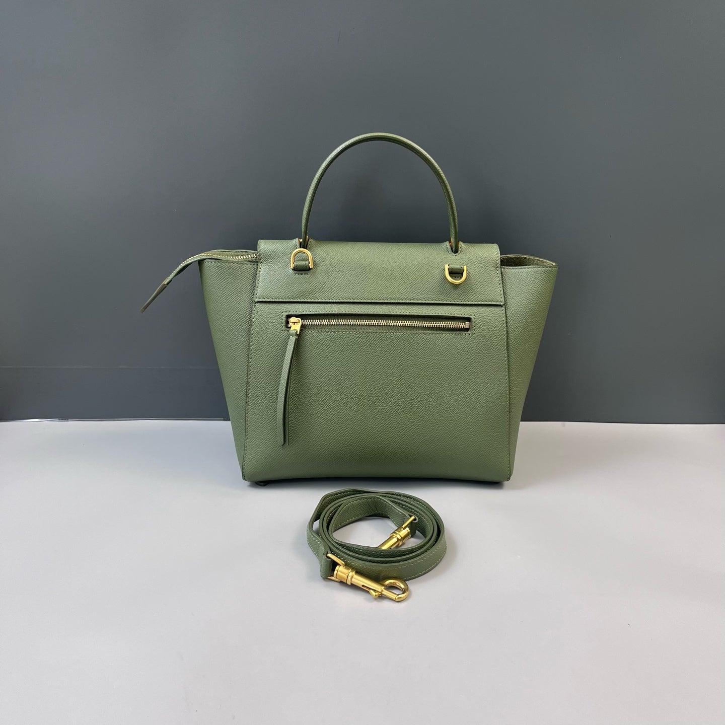Celine - Belt Bag (Micro) - Grained calfskin leather - Green - (mini)