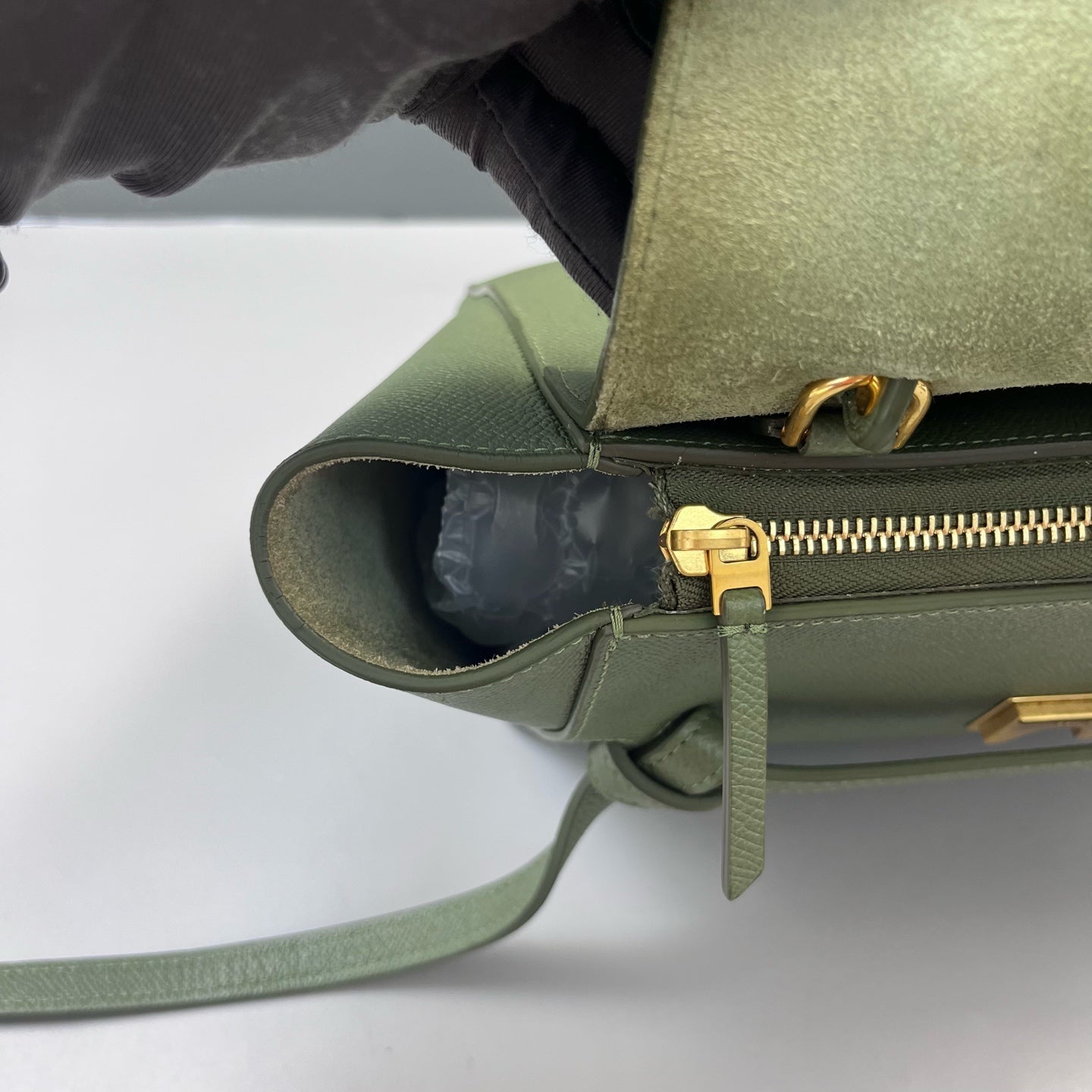 Celine - Belt Bag (Micro) - Grained calfskin leather - Green - (mini)
