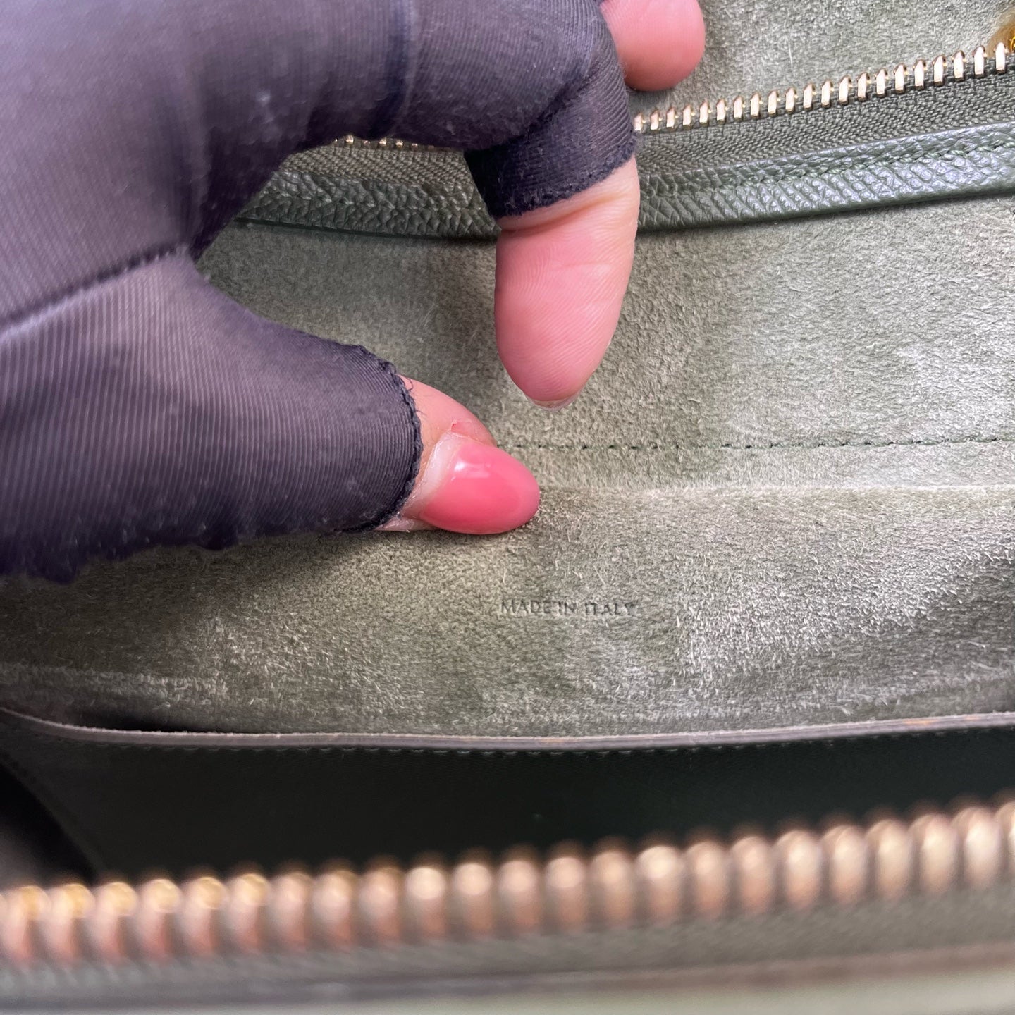 Celine - Belt Bag (Micro) - Grained calfskin leather - Green - (mini)