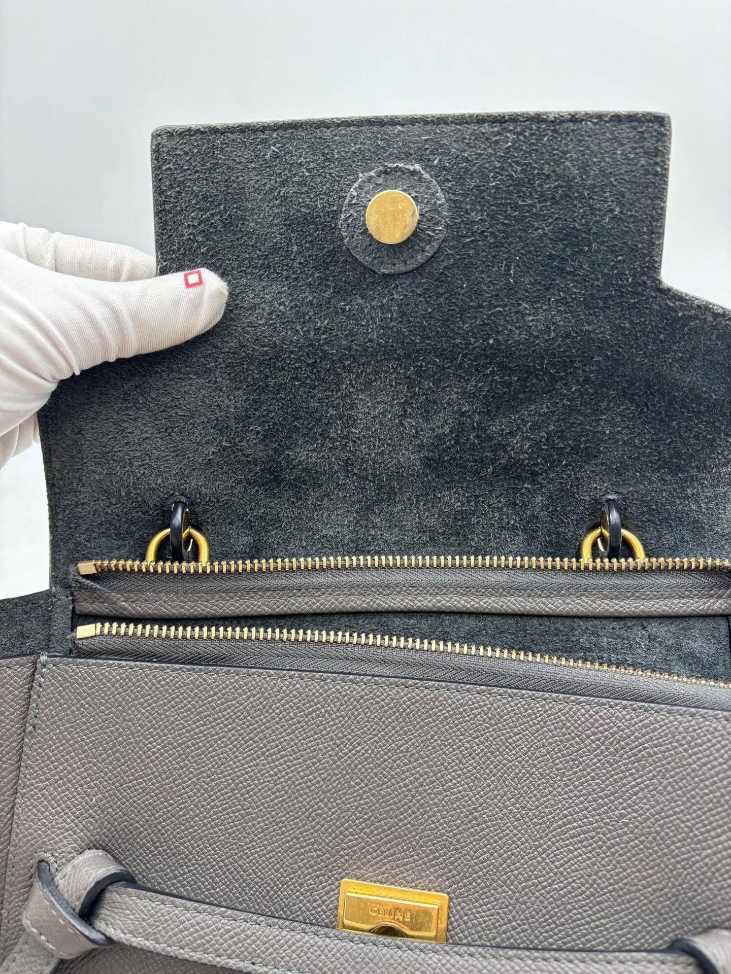 Celine - Belt Bag Micro - Grained cow leather - Elephant Grey - (mini)
