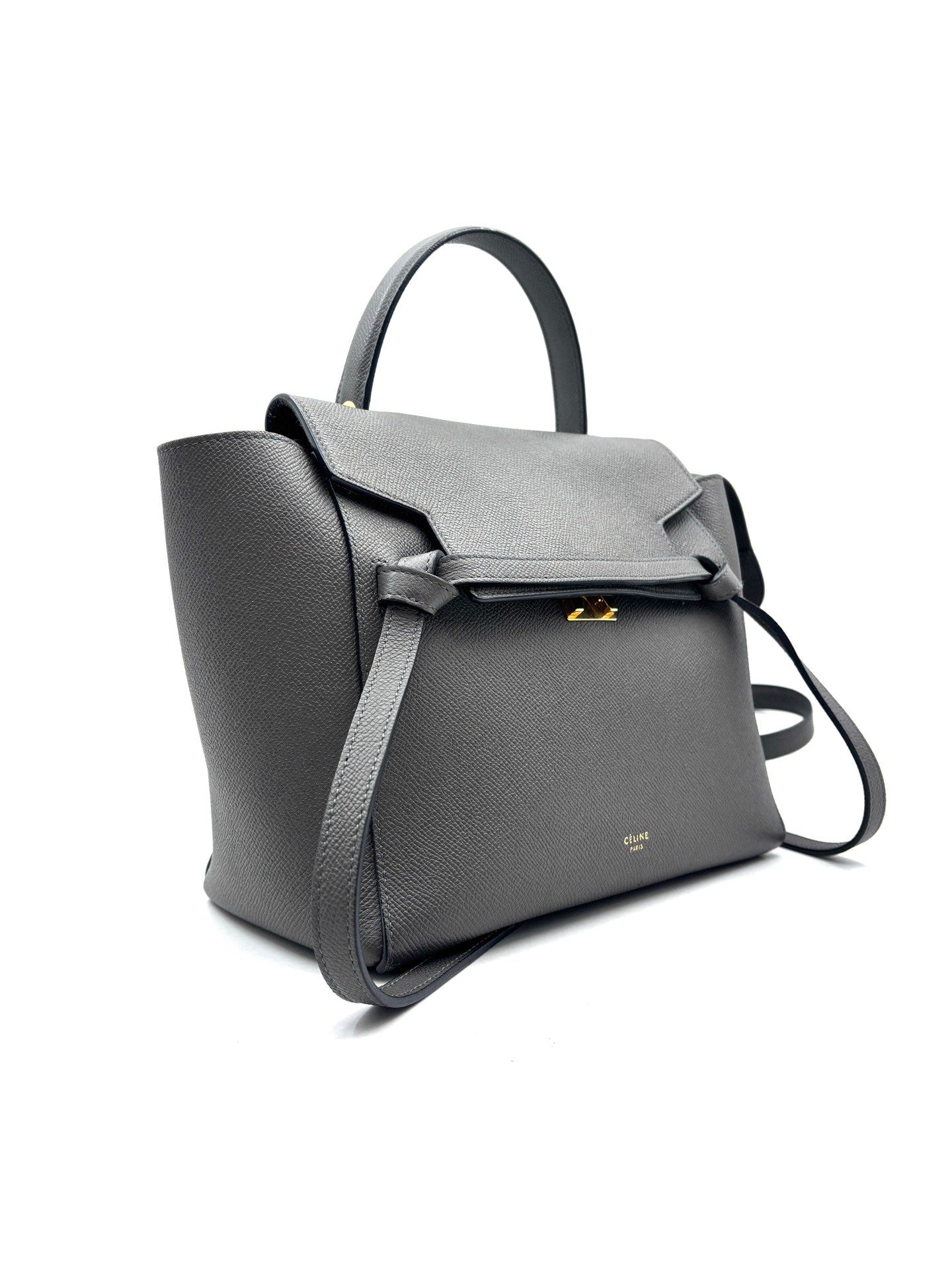 Celine - Belt Bag Micro - Grained cow leather - Elephant Grey - (mini)