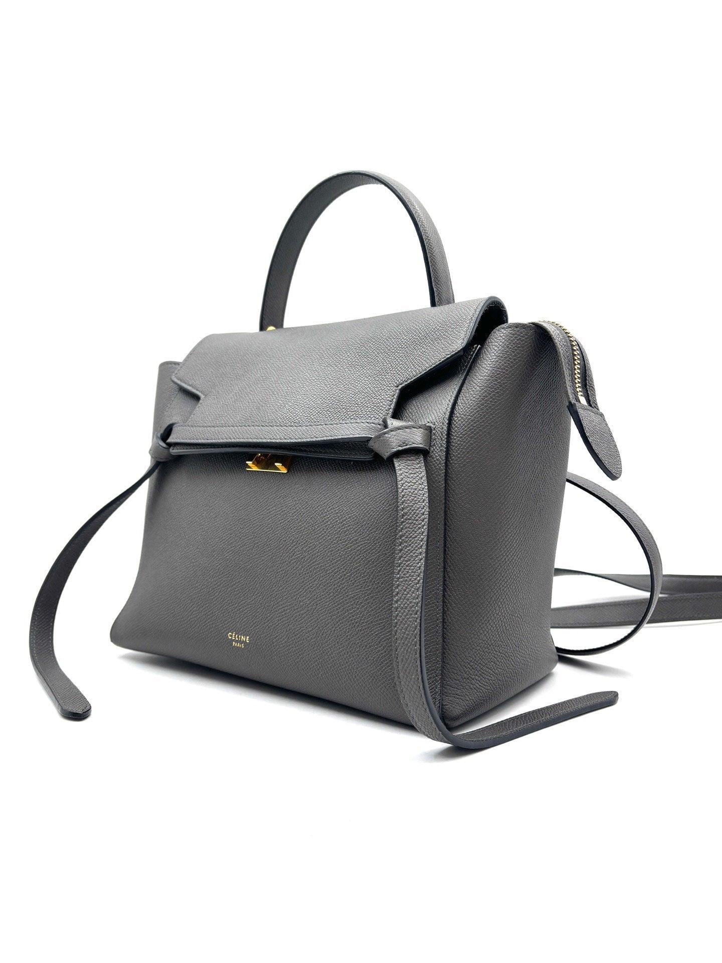 Celine - Belt Bag Micro - Grained cow leather - Elephant Grey - (mini)