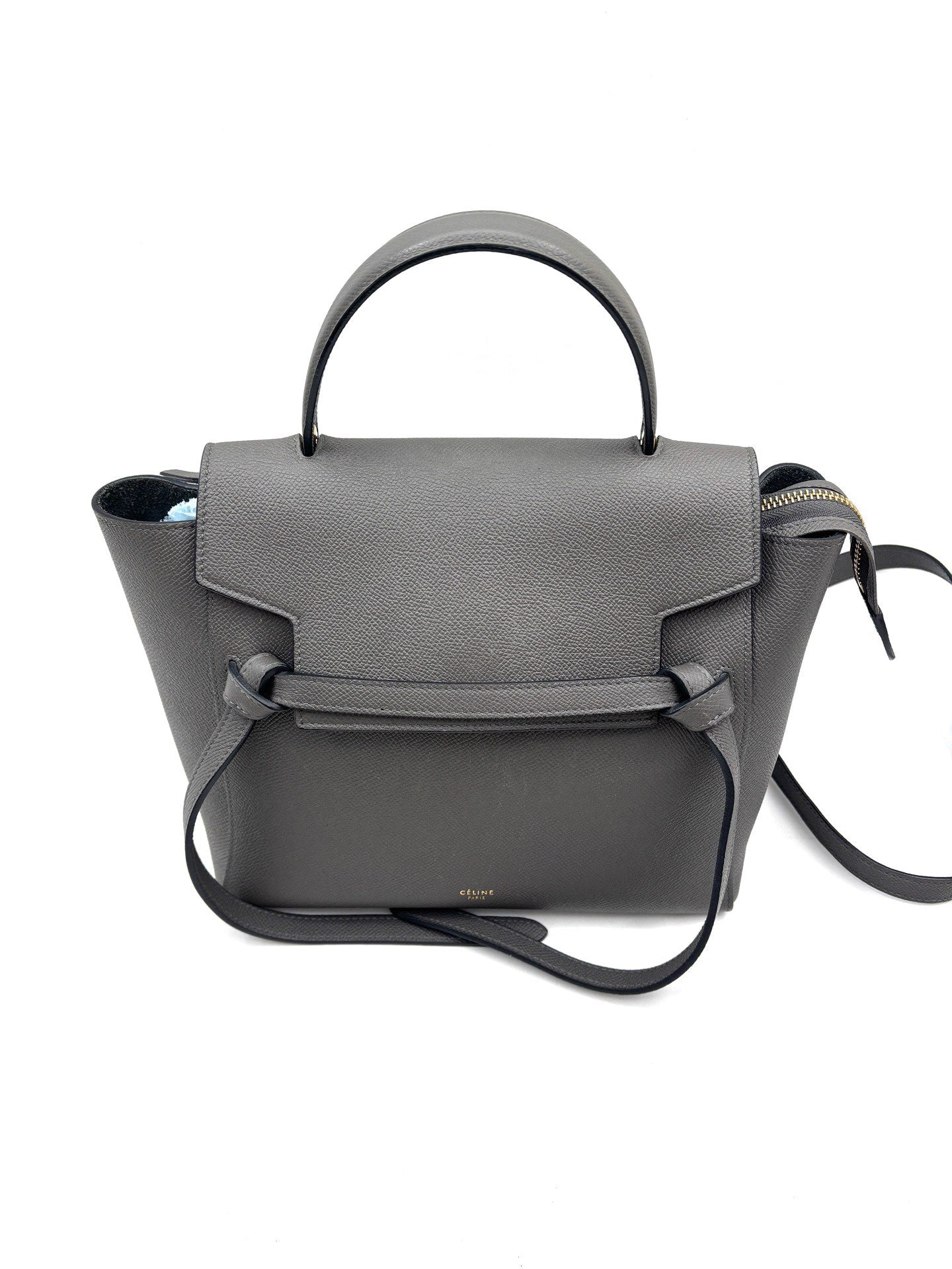 Celine - Belt Bag Micro - Grained cow leather - Elephant Grey - (mini)