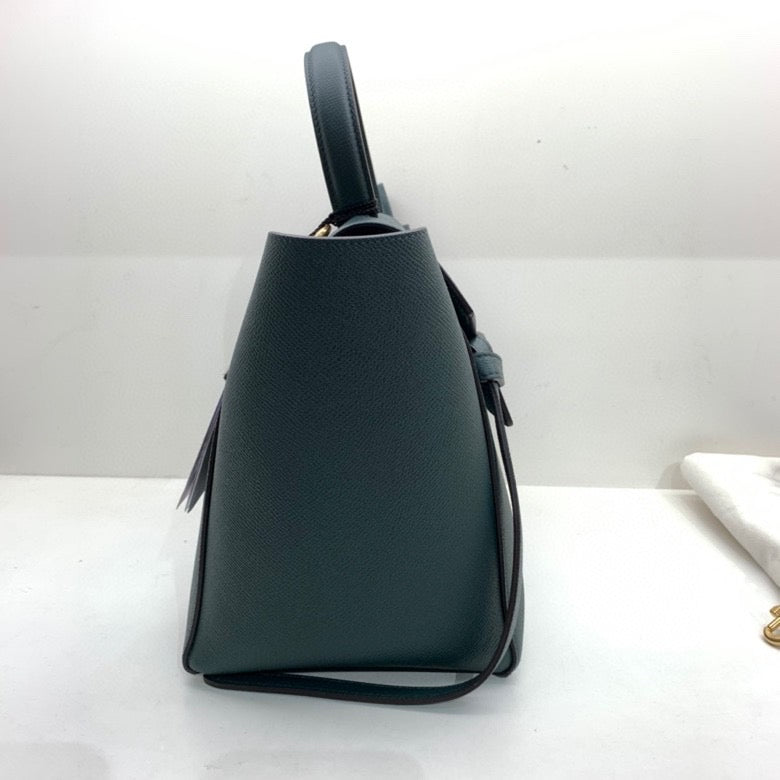 Celine - Belt Bag Mini - Grained calfskin leather - Dark Green - (Mini)