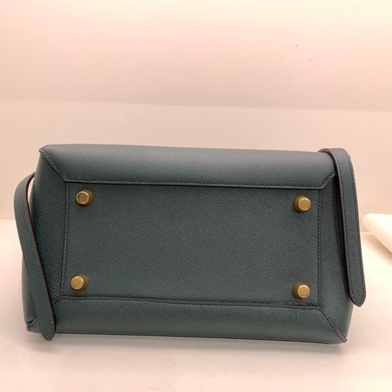 Celine - Belt Bag Mini - Grained calfskin leather - Dark Green - (Mini)