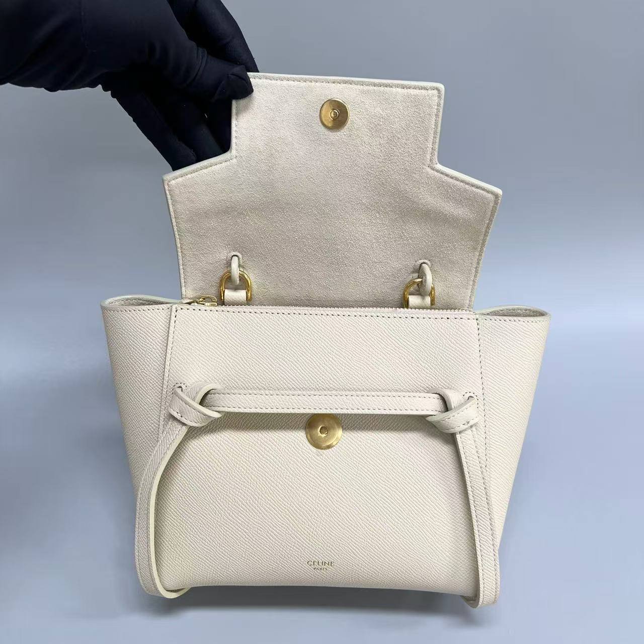 Celine - Belt Bag Nano - Grained calfskin leather - Beige - (Nano)