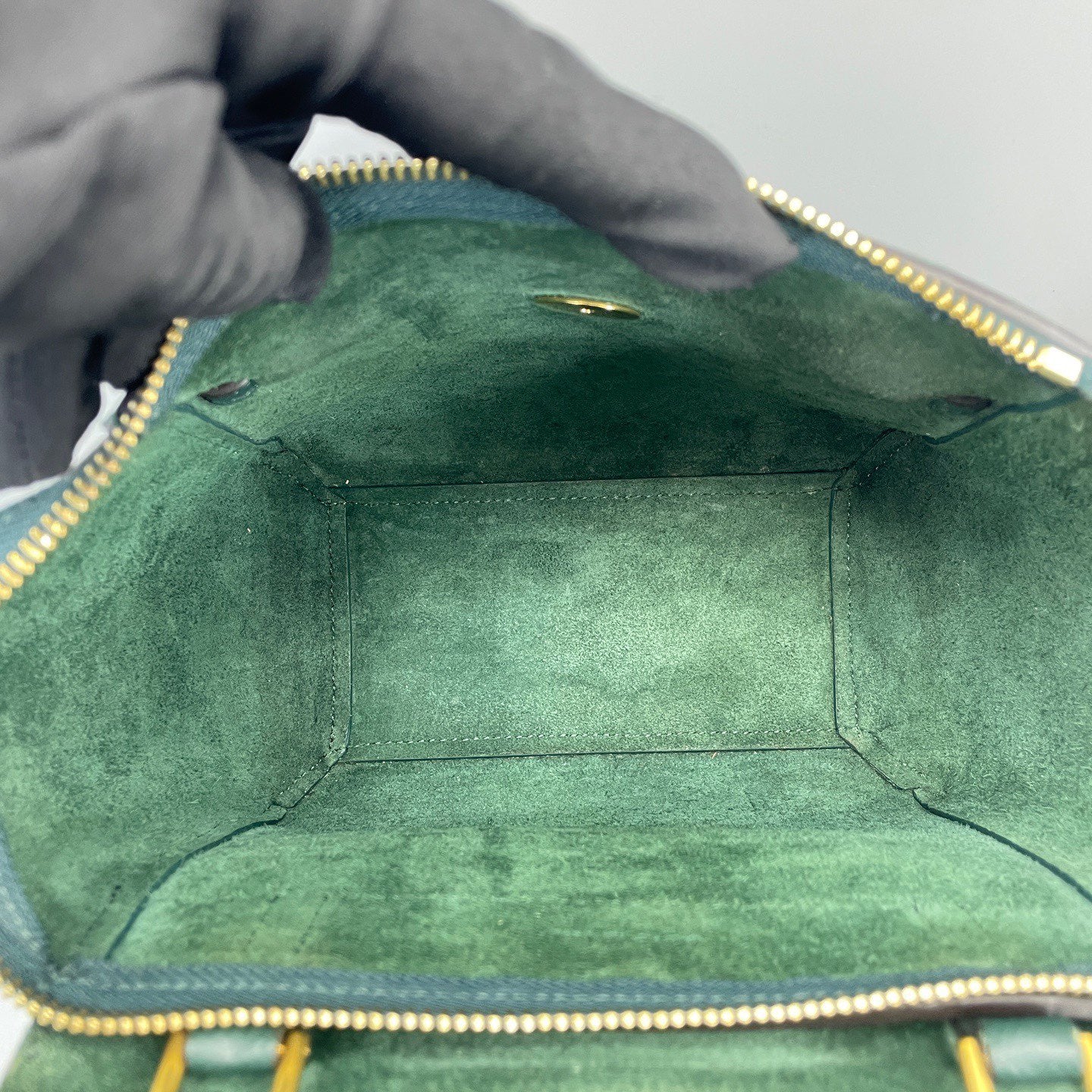 Celine - Belt Bag Nano - Grained calfskin leather - Dark Green with Gold-Tone Hardware - (mini)