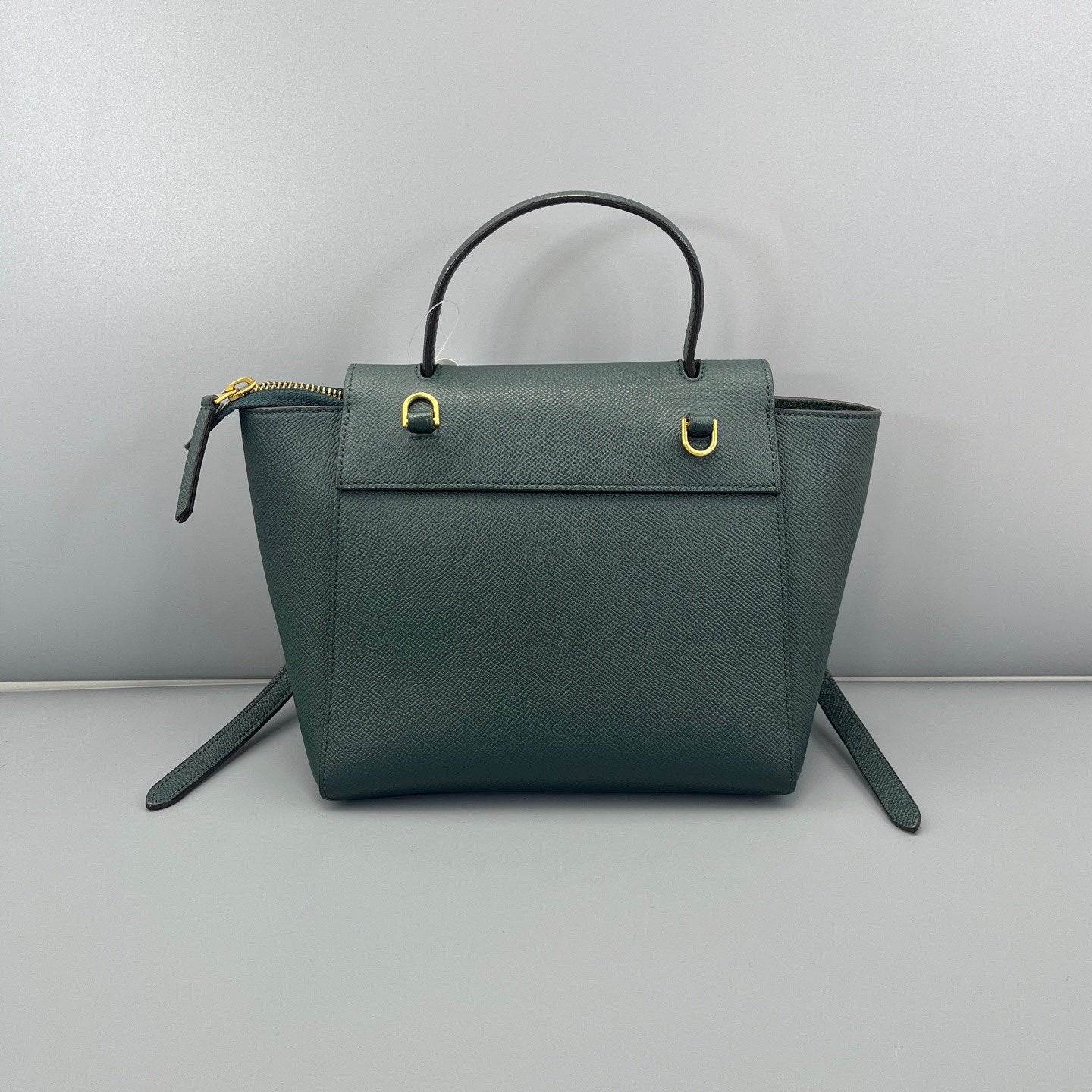 Celine - Belt Bag Nano - Grained calfskin leather - Dark Green with Gold-Tone Hardware - (mini)