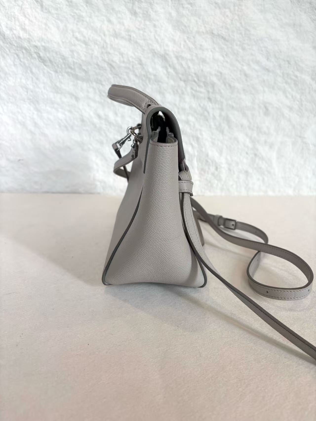 Celine - Belt Bag Nano - Grained calfskin leather - Grey - (mini)