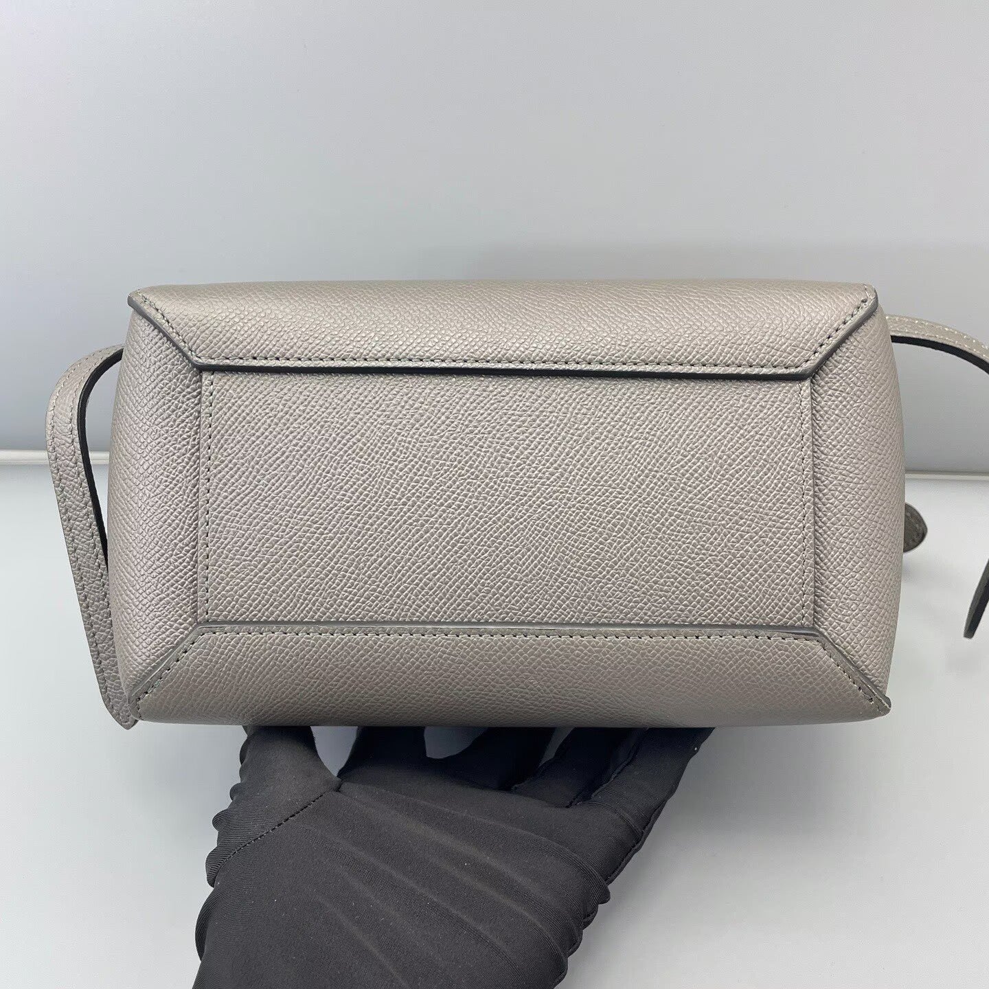 Celine - Belt Bag Nano - Grained calfskin leather - Grey - (mini)