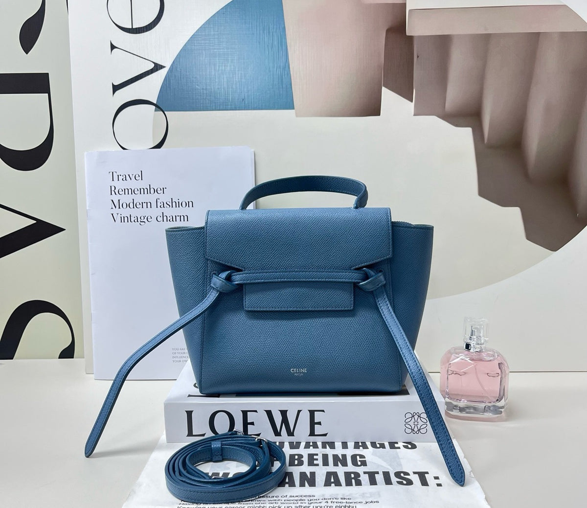 Celine - Belt Bag Nano - Leather - Blue - (mini)