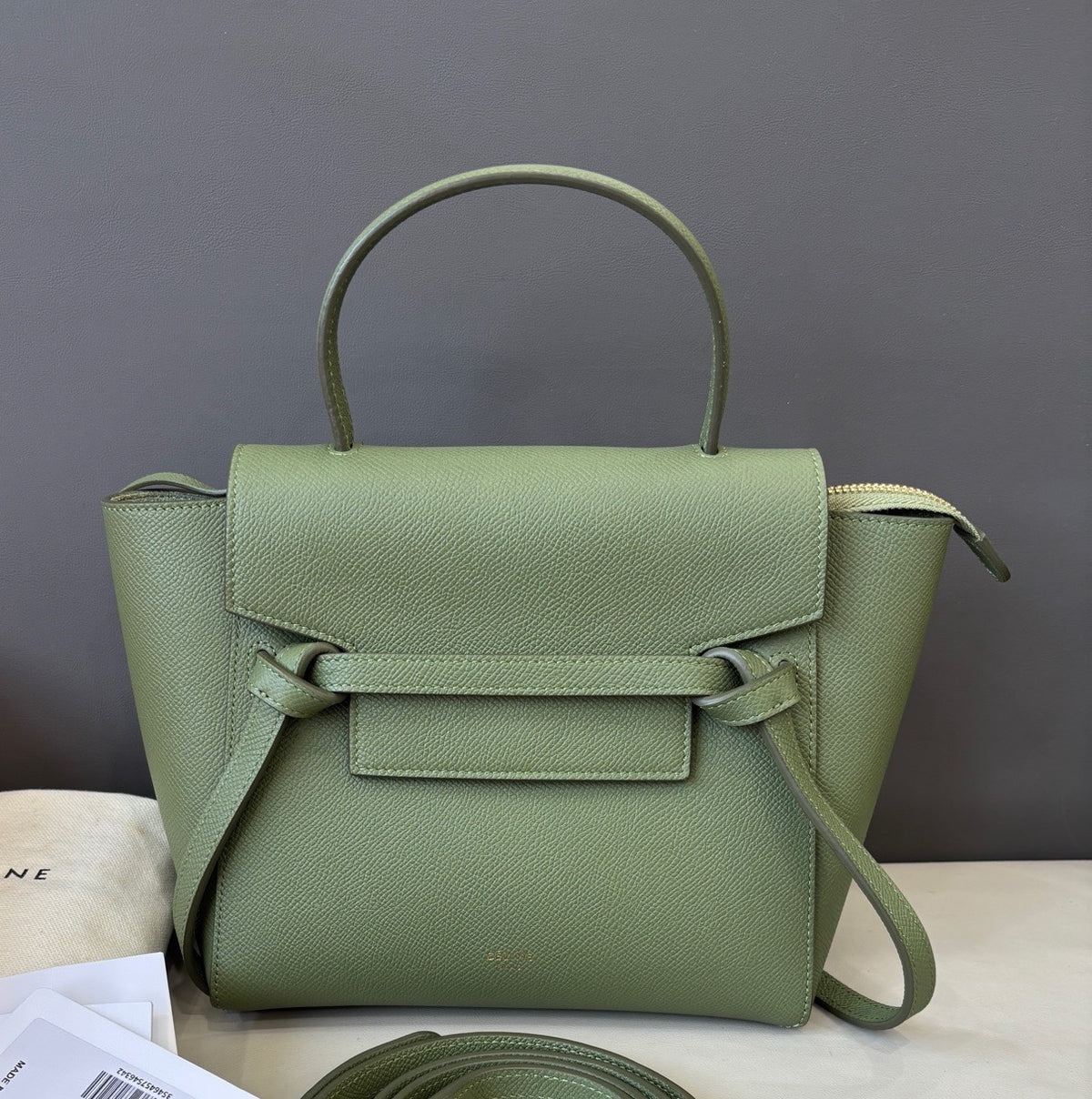 Celine - Belt Bag Nano - Leather - Green - (mini)