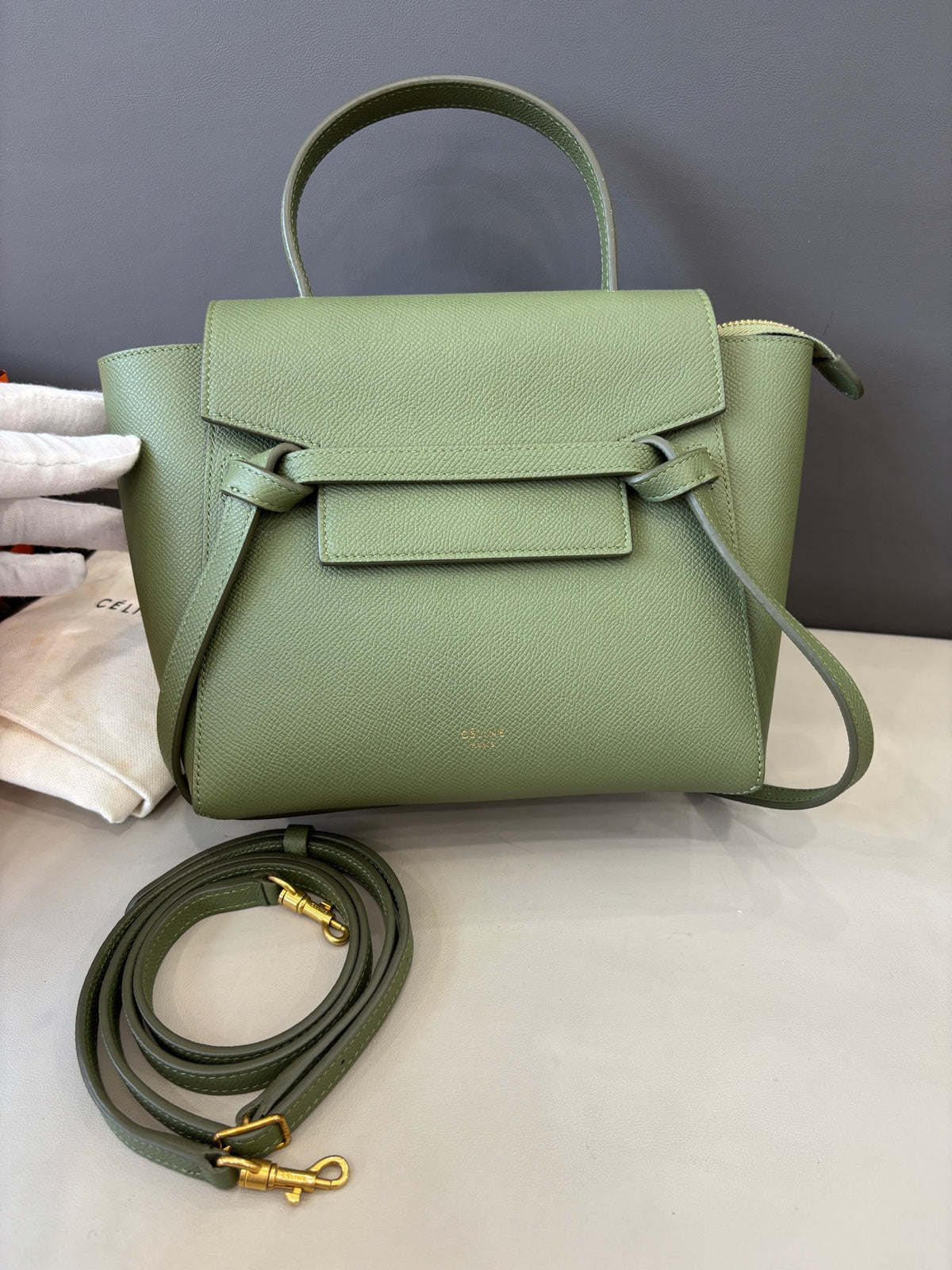 Celine - Belt Bag Nano - Leather - Green - (mini)