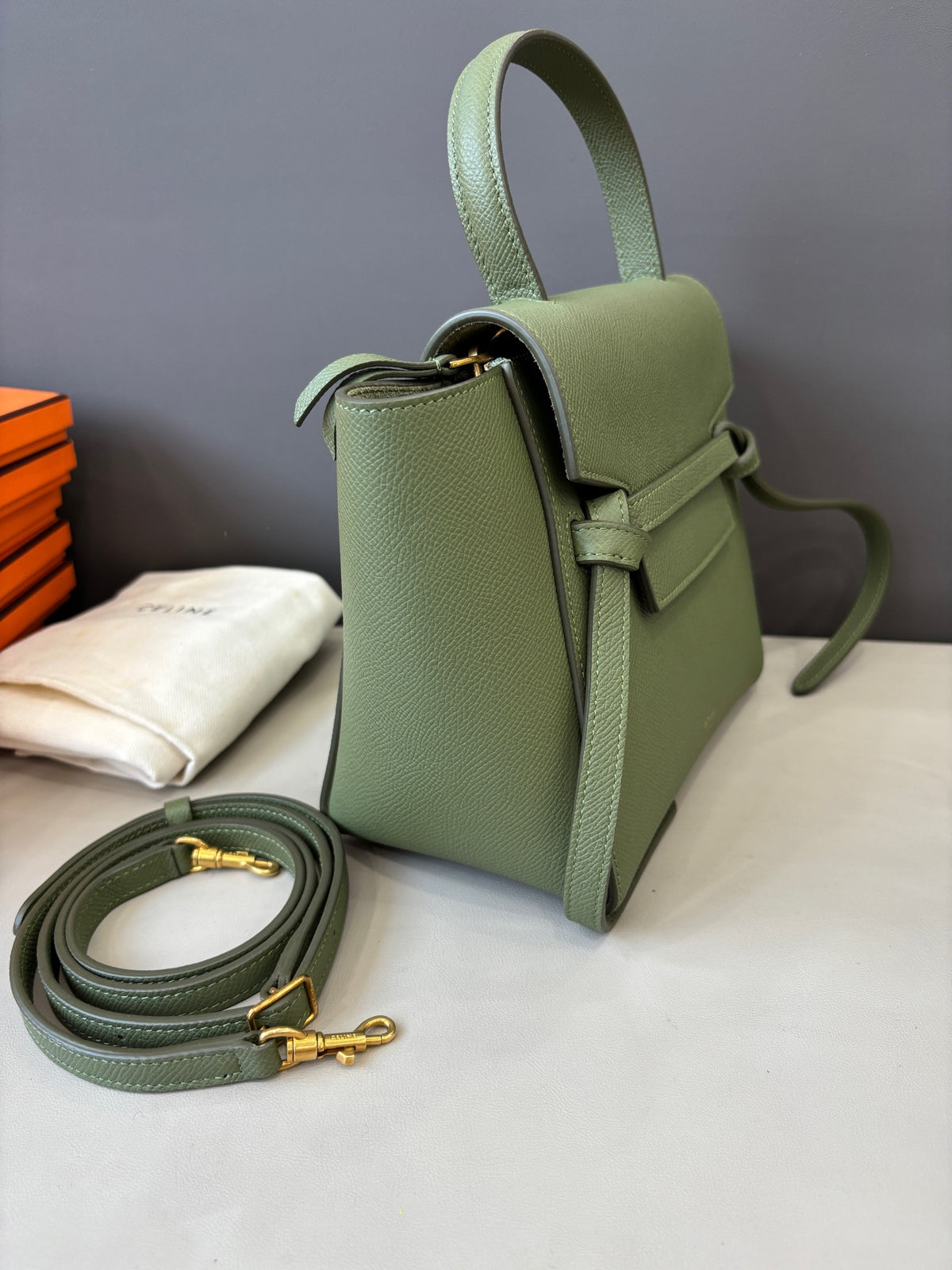 Celine - Belt Bag Nano - Leather - Green - (mini)