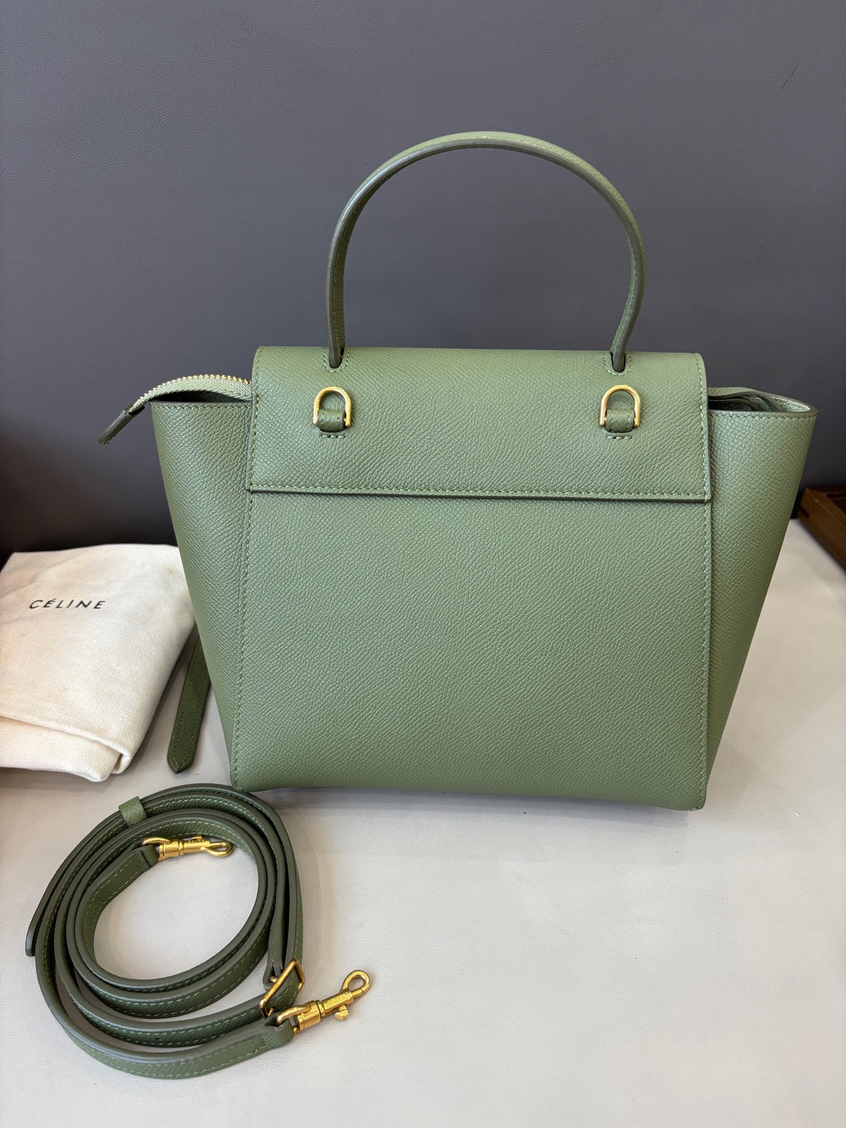 Celine - Belt Bag Nano - Leather - Green - (mini)