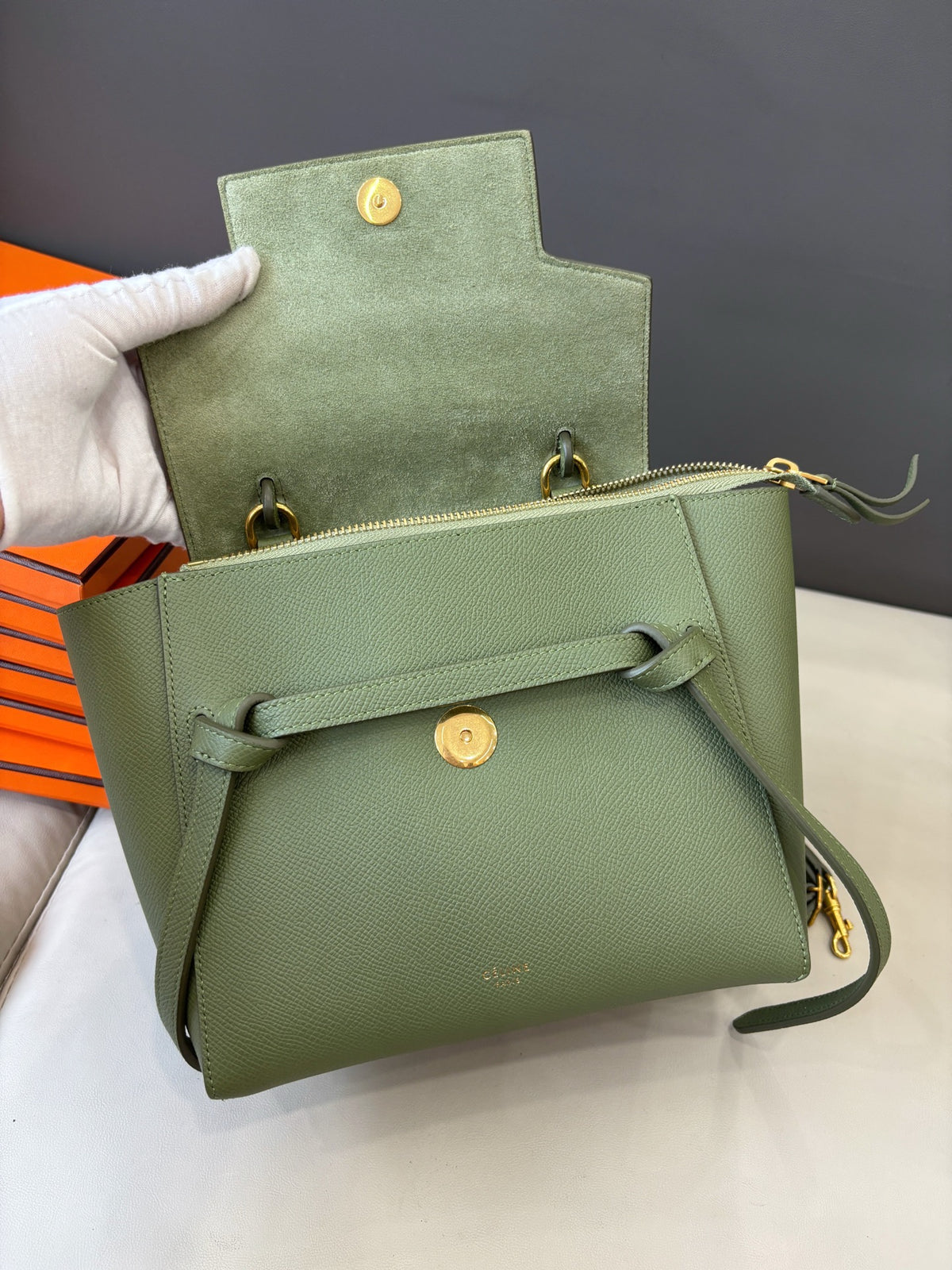 Celine - Belt Bag Nano - Leather - Green - (mini)