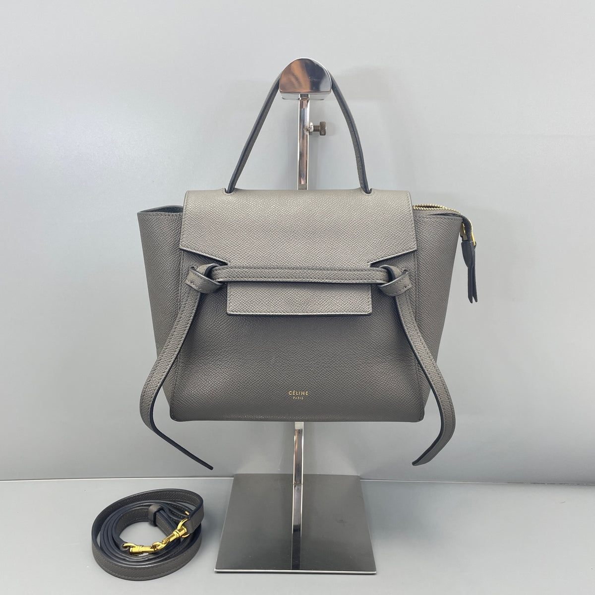 Celine - Belt Bag Nano - Leather - Grey - (mini)