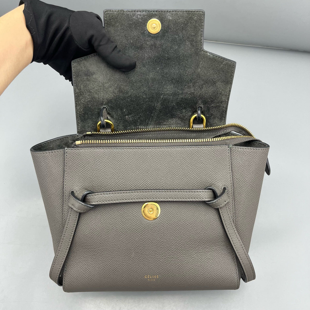 Celine - Belt Bag Nano - Leather - Grey - (mini)
