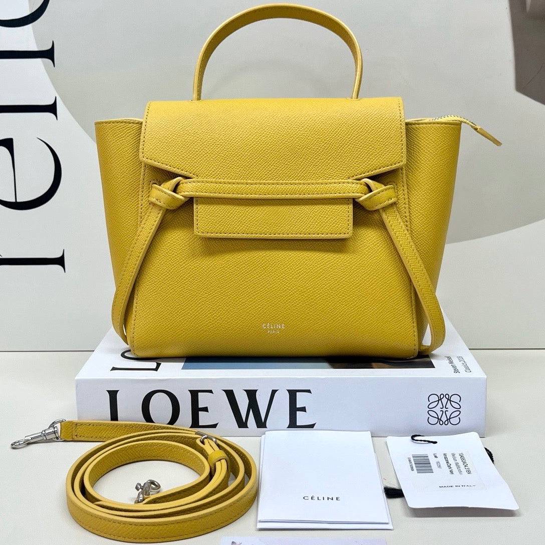 Celine - Belt Bag Nano - Leather - Yellow - (mini)