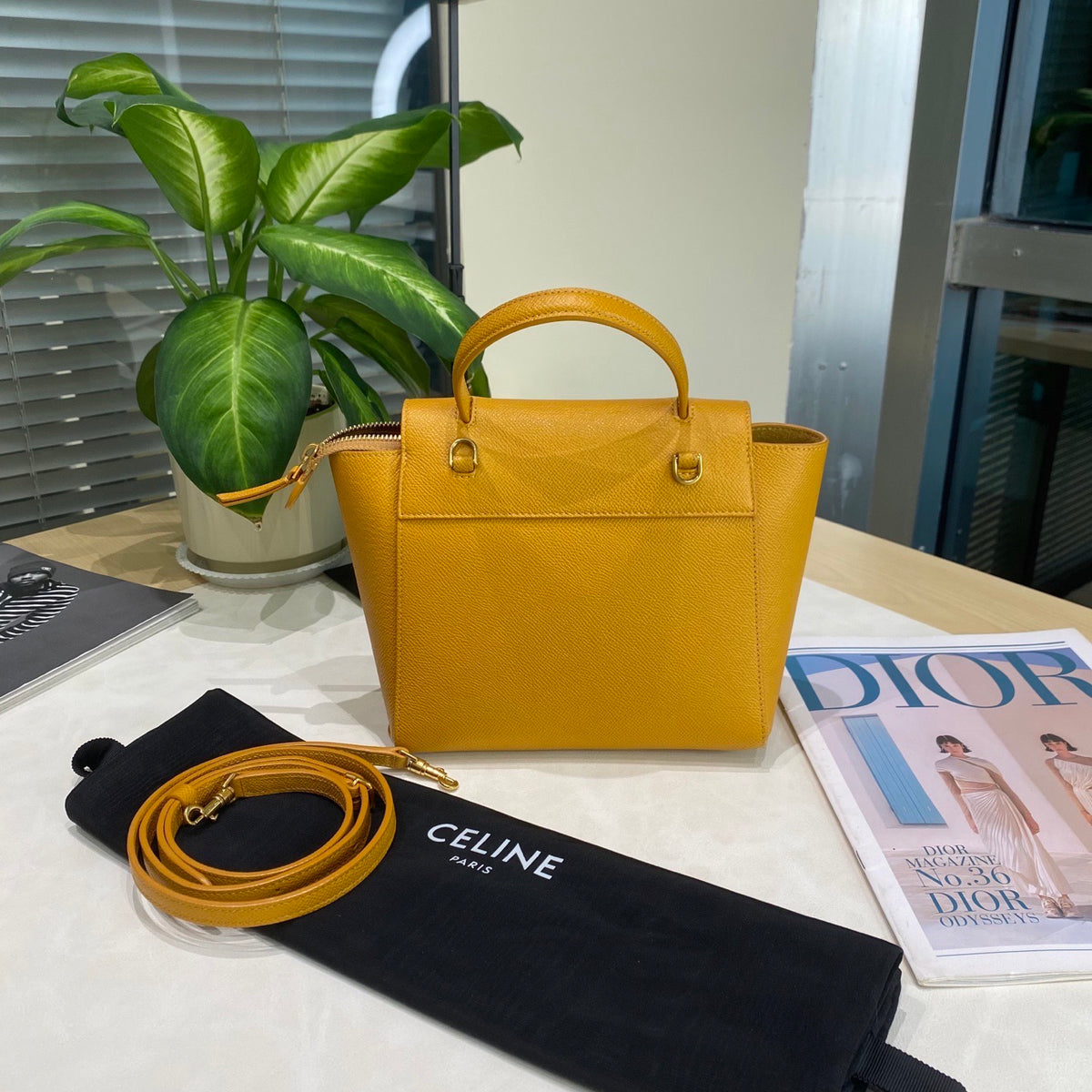 Celine - Belt Bag Nano - Leather - Yellow - (mini)