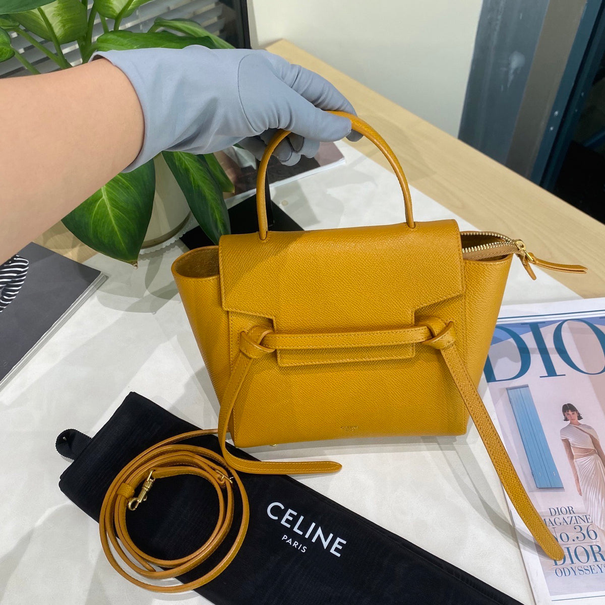 Celine - Belt Bag Nano - Leather - Yellow - (mini)