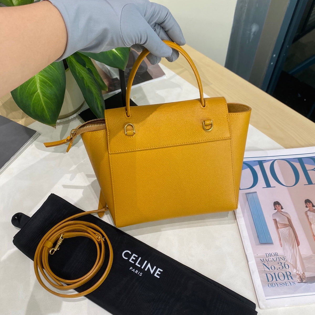 Celine - Belt Bag Nano - Leather - Yellow - (mini)