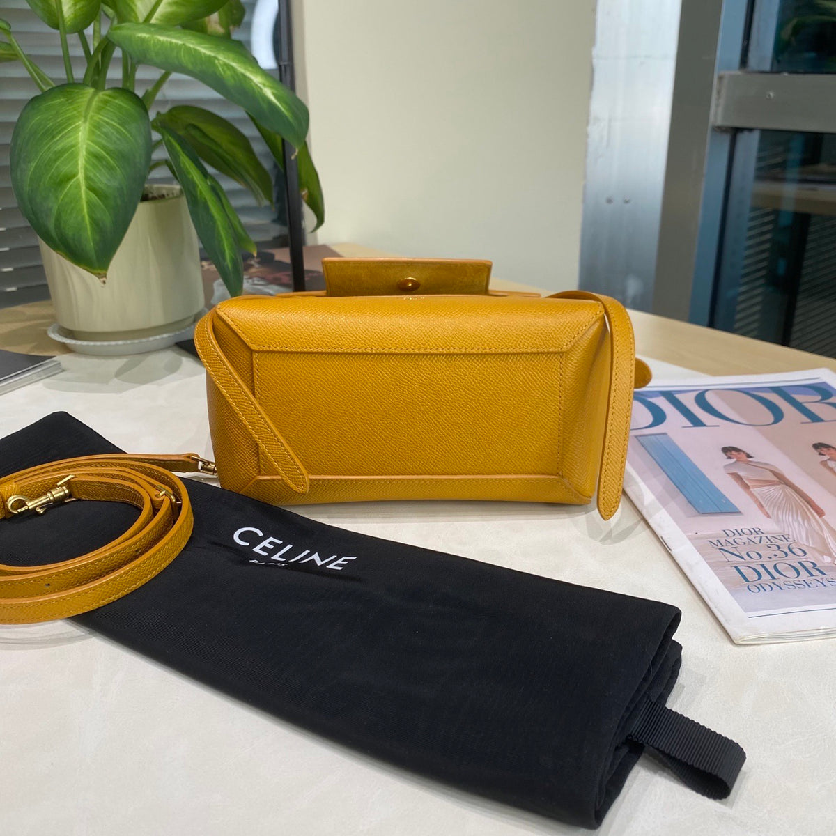 Celine - Belt Bag Nano - Leather - Yellow - (mini)