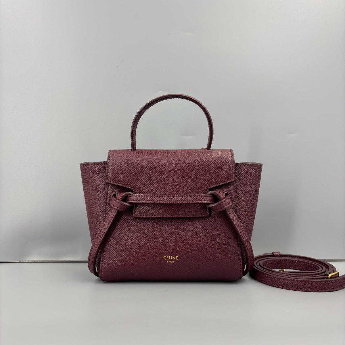 Celine - Belt Bag Pico - Leather - Burgundy - (mini)