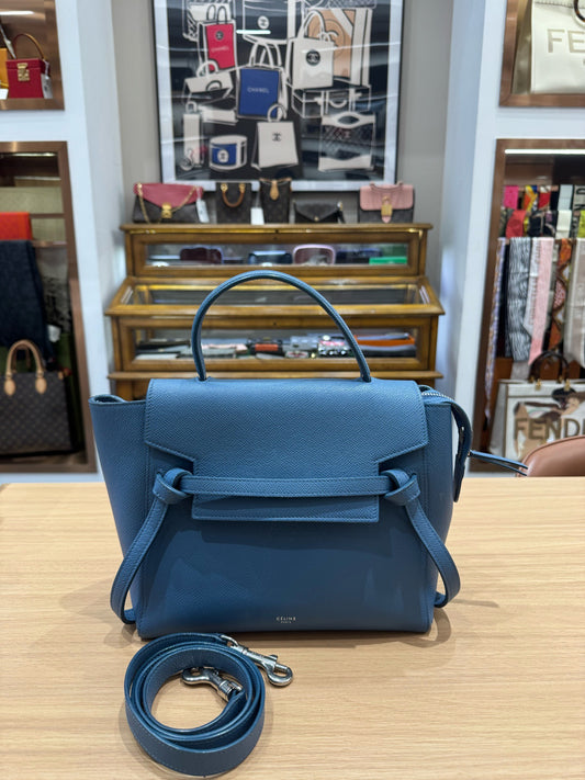 Celine - Belt Bag Small - Leather - Blue - (small)