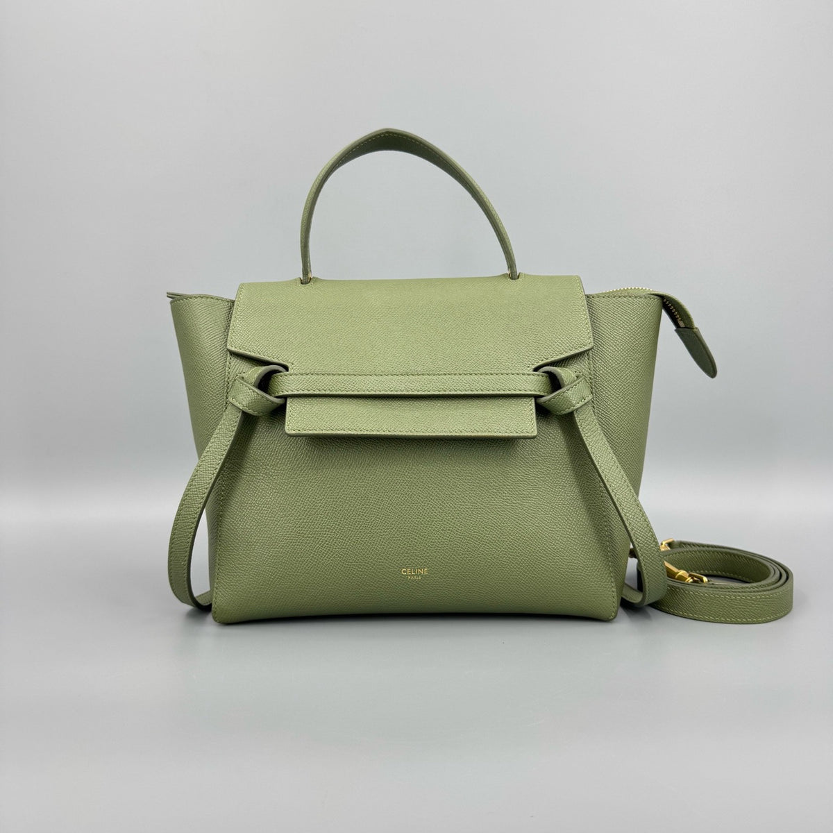 Celine - Belt Bag Small - Leather - Green - (small)